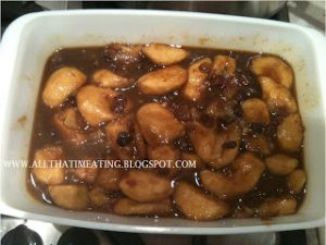 toffee and apple mix