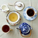 Different teas and crockery
