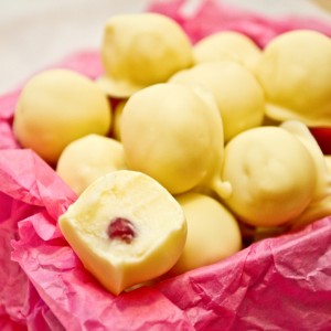 White Chocolate and Rose Truffles