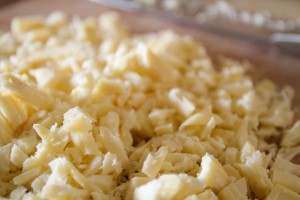 Grated white chocolate
