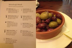 The Living Room Oxford Drinks and Olives