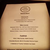 The Pantry at Harrogate Menu