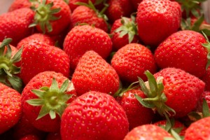 strawberries for the crumble