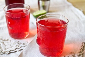 damson gin with lemon and lime