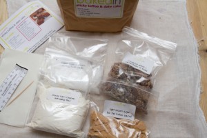 Baked In ingredients for sticky toffee and date cake