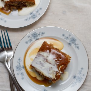finished sticky toffee pudding