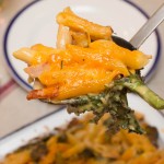 broccoli, bacon and cheese pasta bake