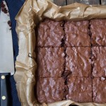 Dark chocolate, orange and hazelnut brownies