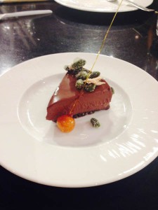 Upside down chocolate crumble