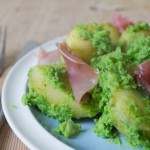 Mushy Peas Potatoes and Ham