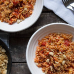 Spicy Tomato Fusilli and Garlic Pangrattato