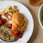 Baked Aubergine, Halloumi and Tomato Mashed Potato - All That I'm Eating