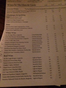 The Pipe of Port Southend - menu