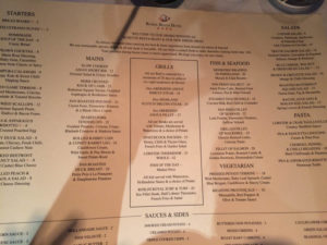 A Weekend in Southend - The Roslin Hotel Restaurant Menu