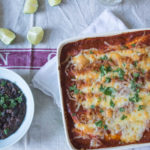 Chipotle Chicken Enchiladas with black beans