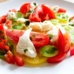 Heritage Tomato and Mozzarella Salad - close up