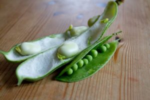 fresh peas and broad beans
