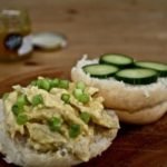 Coronation Chicken sandwich with mango chutney