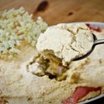 baked Rhubarb and Elderflower Crumble