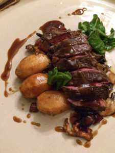 venison and chard