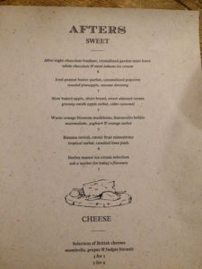 pudding menu