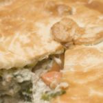 Chicken and Vegetable Pie cut into
