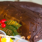 Marshmallow Rice Krispie Yule Log - finished