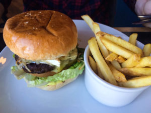 Brie and mushroom burger at Browns