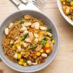 Vegetable Singapore Noodles close up