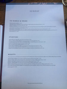 The Ferry Cookham Menu