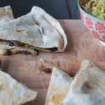black bean quesadillas with guacamole