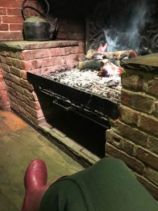 sat by the fire at The Royal Oak Fritham