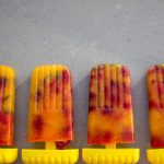 mint orange and raspberry ice lollies