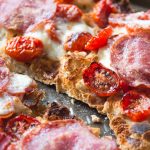 Salami and Mozzarella Open Ciabatta