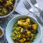 vegetable keema rice with crispy paneer