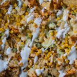 Buffalo Chicken Nachos with Ranch Dressing