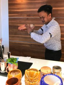 L'Ortolan mixologist at cocktail masterclass