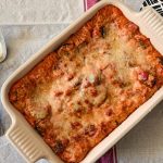 Easy Vegetable Lasagne after baking