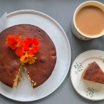 Honey Cake decorated with flowers