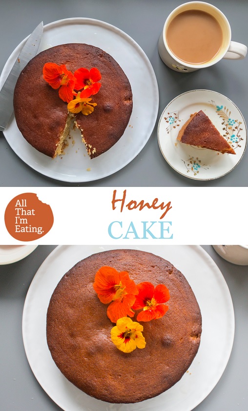 Honey cake with nasurtiums - All That I'm Eating
