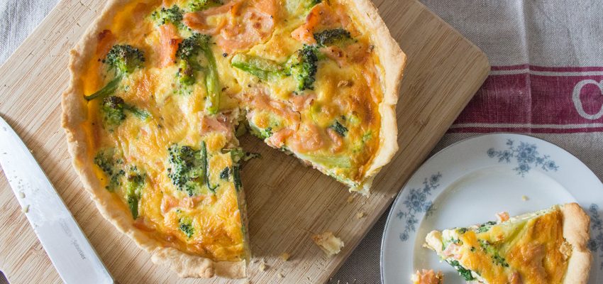Smoked Salmon and Broccoli Quiche