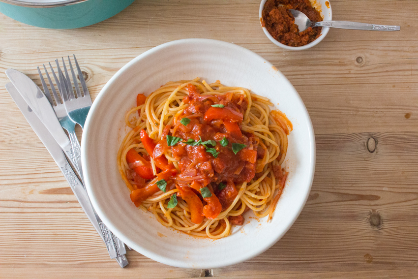 Bowl of Paprika Pepper Pasta