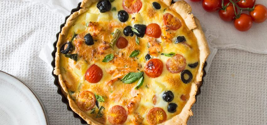 Salmon Nicoise Quiche